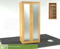 Nobis Spiegeltürenschrank Bio Kiefer – Funktionalität trifft auf zeitloses Design