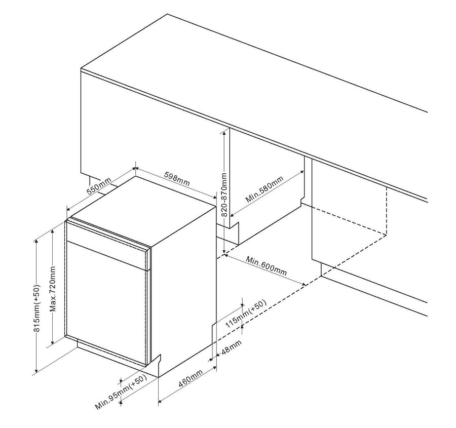 Einbauzeichnung Amica EGSPV 594 400