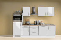 White Premium Lack Weiß 280 cm Modell 076 – Originalaufteilung mit autarkem Backofen
