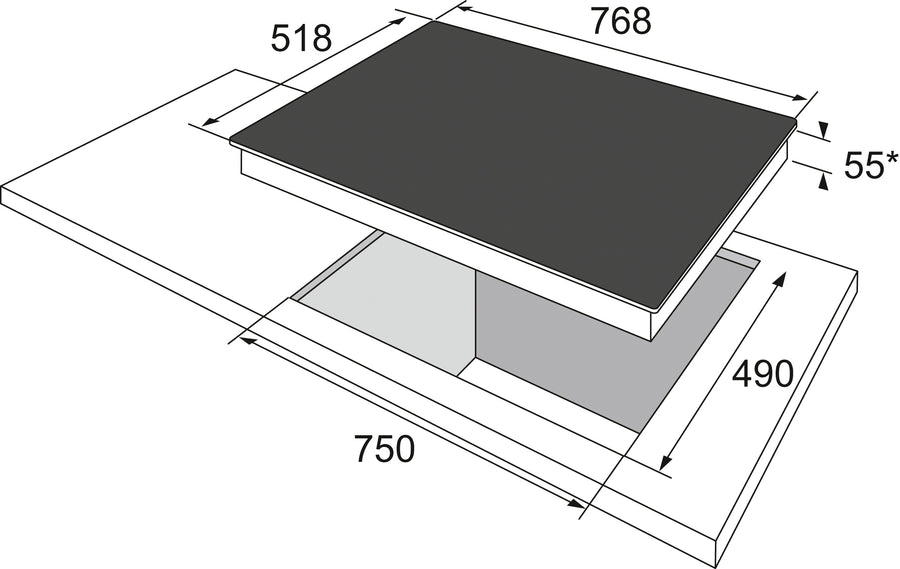Einbauzeichnung Amica KMI 752 630 E