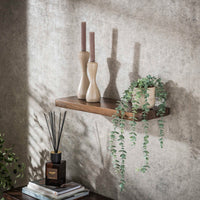 Wandregal – Massiv Akazie Braun – 60 × 20 × 4 cm