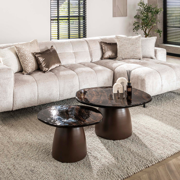 Couchtisch Antikkupfer – 80 × 70 × 40 cm