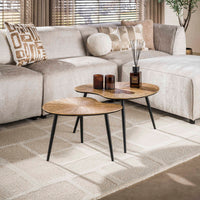 Couchtisch – Ray antikgold – 71 × 56 × 40 cm