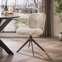 Stuhl Drehbar 2-er pack – Alura Sand-Braun – 48 × 60 × 84 cm