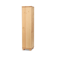 Claudia Kleiderschrank Bio Kiefer 2-türig | 45cm Tiefe mit Kleiderstange aus 100% Massivholz