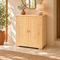 Vanessa Kommode Bio Holz | 2-Türiges Sideboard aus 100% Bio Massivholz