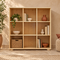 Vanessa Kommode aus Massivholz | Sideboard mit 9 Regalen | 100% Bio Massivholz