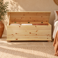 Vanessa Wäscheschrank Bio Kiefer Massivholz - Wäschebox Kommode aus 100% Bio Holz