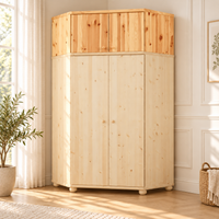 Claudia Eckschrank aus Bio Kieferholz – Massiver Kleiderschrank Aufsatz aus 100% Holz