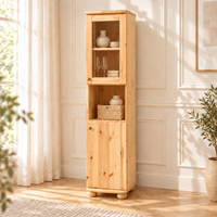 Claudia Buffetschrank Vitrine | 2-Türig | 100% Bio Kiefer Massivholz