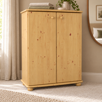 Anika Kommode Sideboard Bio Kiefer | 2-türig mit Kleiderstange | Nachhaltige Möbel