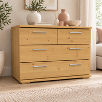 Nobis Kommode aus Bio Kiefer | Sideboard | Anrichte mit 4 Schubladen | 57 cm hoch | 100% Massivholz