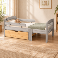 Leo Bettkasten aus massivem Kiefer für mitwachsendes Babybett 105-150-190cm | Bio-Bett aus Kiefernholz