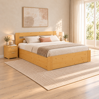 Nobis Kieferbett mit Bettkasten aus Massivholz | 100% Bio-Bett inkl. Lattenrost