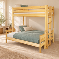 Leo Geschwisterbett Hochbett 90x200/140x200cm | 2 Etagenbett für Kinder
