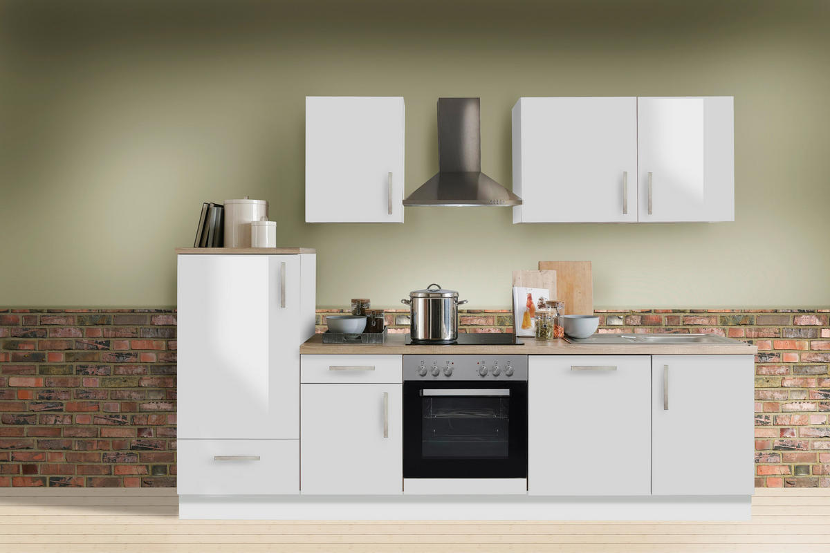Unit-Z White Premium Lack Weiß 280 cm Modell 071 – zerlegte Küchenzeile, Ansicht 2