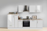 Unit-Z White Premium Lack Weiß 300 cm Modell 004 – zerlegte Küchenzeile, Ansicht 1