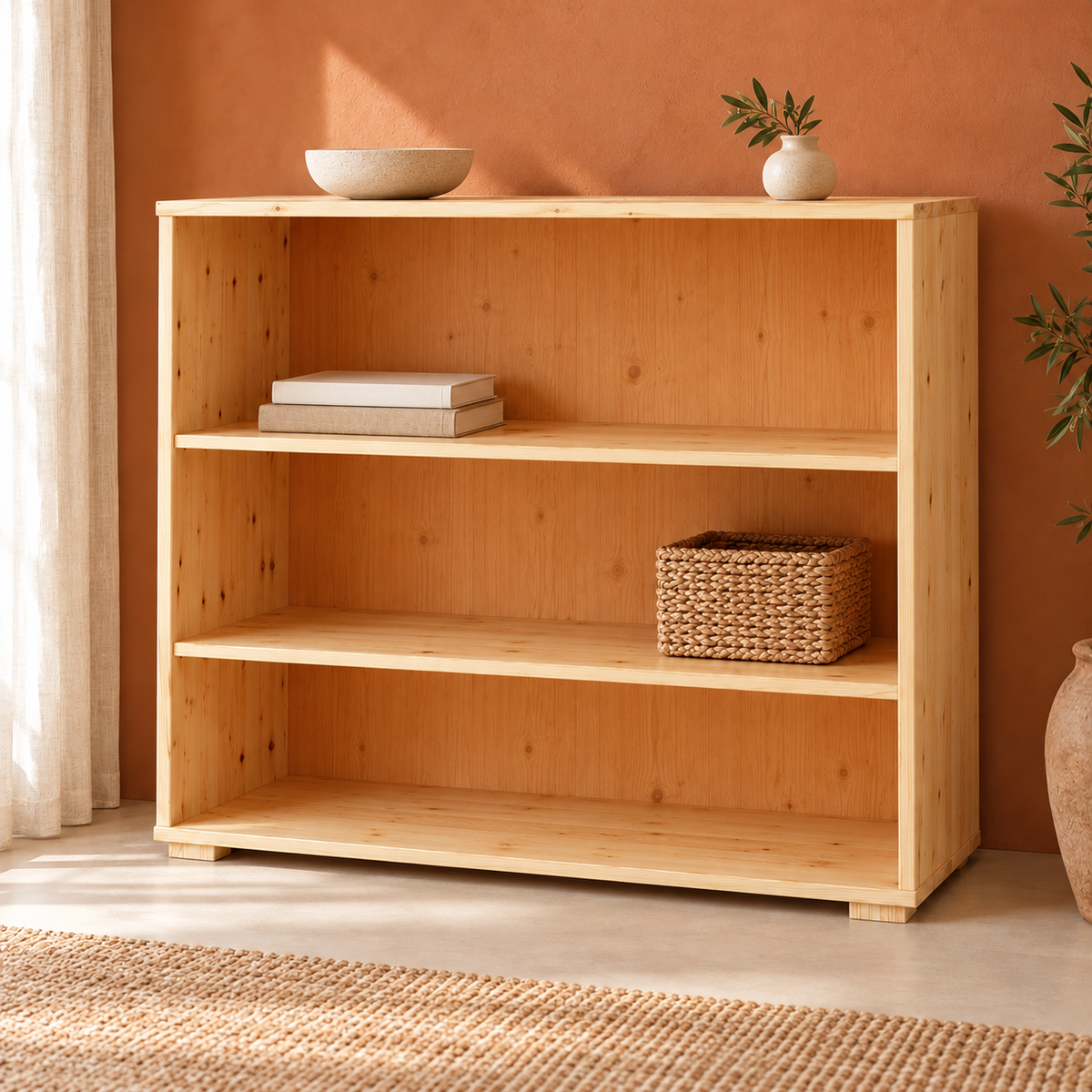 Vanessa offene Kommode Bio Massivholz 110er | Anrichte aus 100% Bio Material